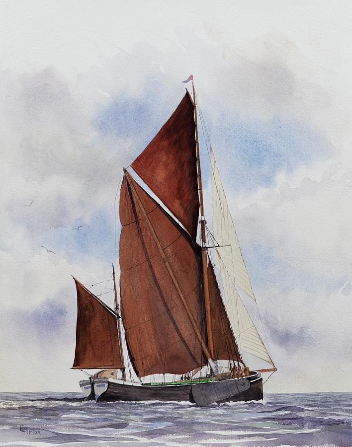 Full Sail Painting by Ernie Merton