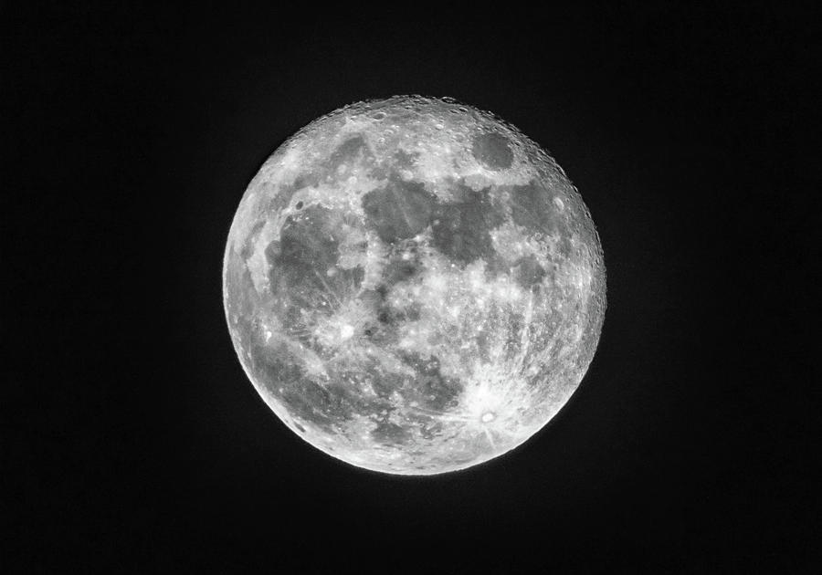 Full Super Moon Photograph by Geoffrey Ferguson