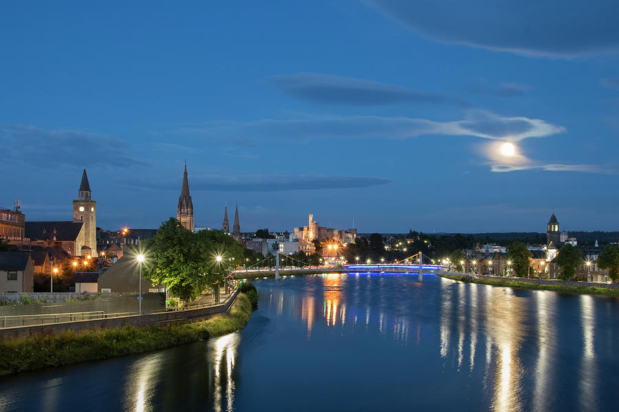 Fullmoon over Inverness Photograph by Veli Bariskan
