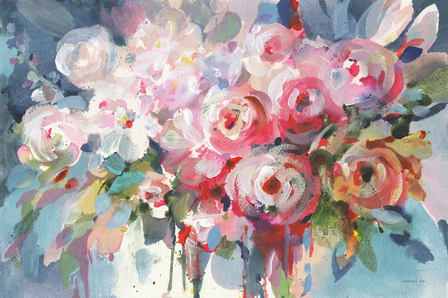 Flower Painting - Fullness Of Flowers by Danhui Nai