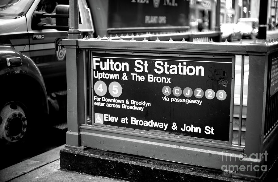 Fulton Street Station in New York City Photograph by John Rizzuto