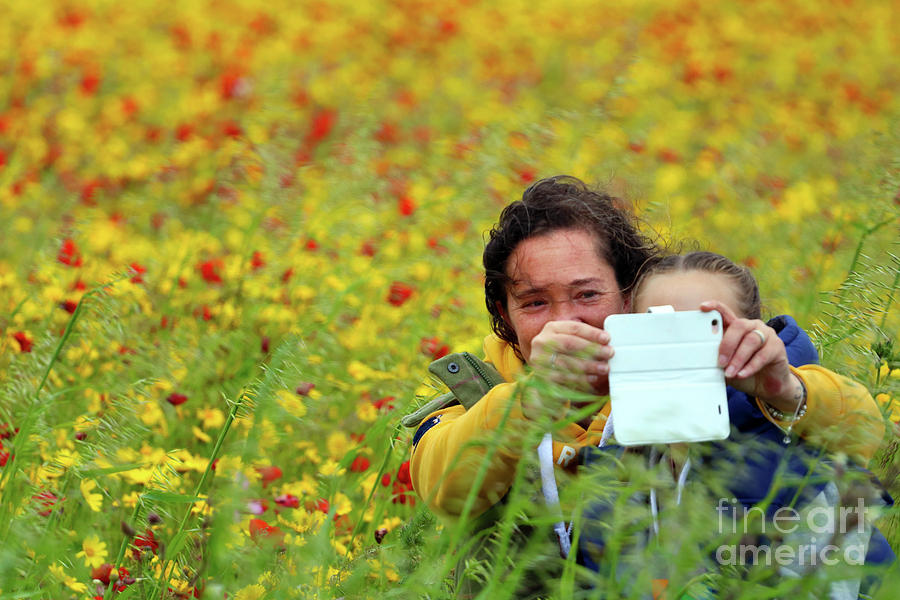 Fun In The Flower Fields Photograph