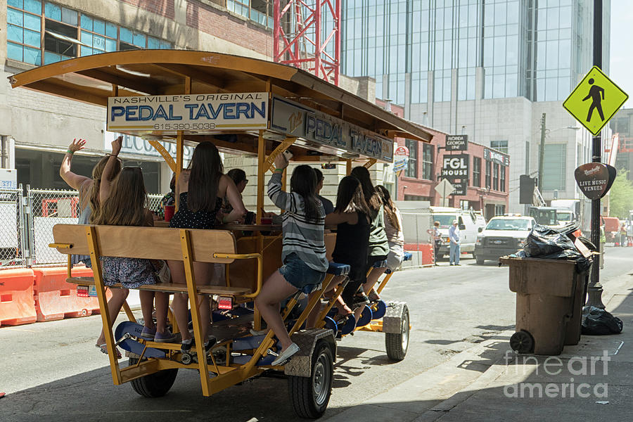 Fun on a Pedal Tavern in Nashville Photograph by Patricia Hofmeester
