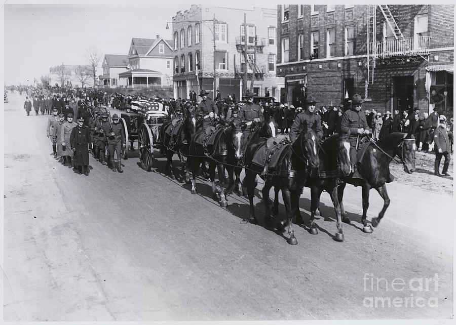 Funeral Procession For Soldier Photograph by Bettmann
