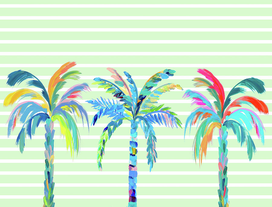 Funky Palm Trees Painting by South Social D - Fine Art America