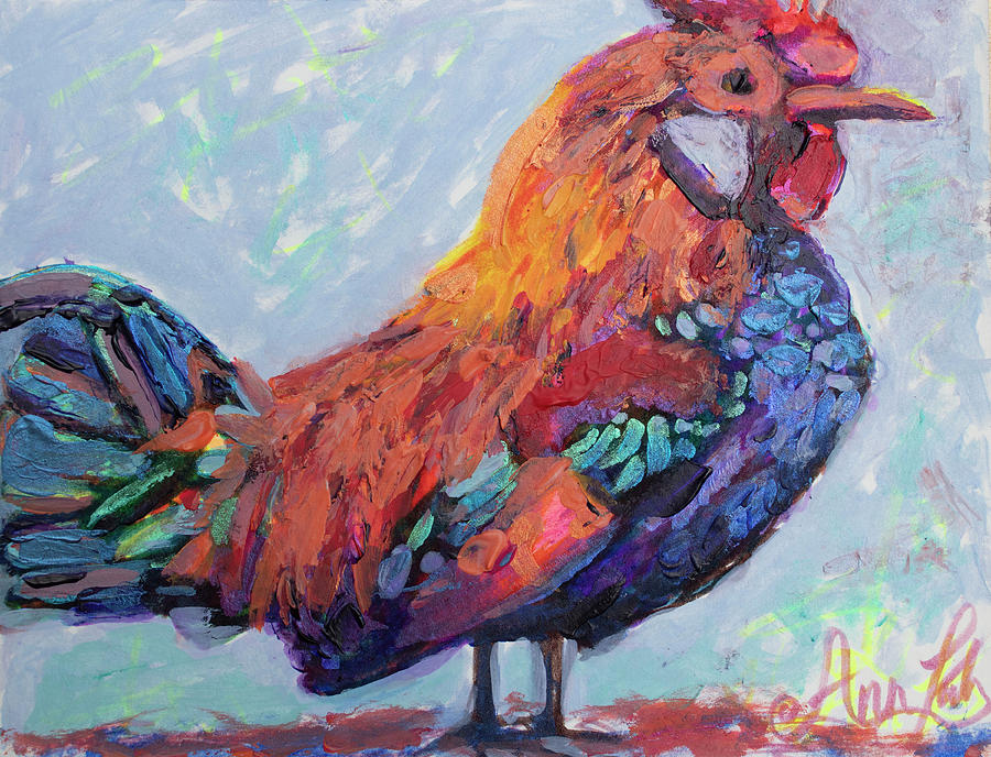 Funky Rooster Painting