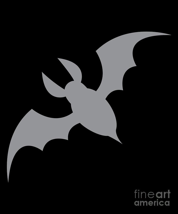 Funny Bat Scary Creepy Spooky Halloween Digital Art by TeeQueen2603 ...