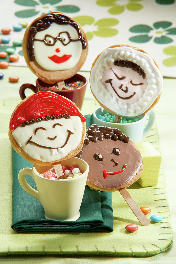 Funny Biscuit Lollies Photograph by Sven C. Raben