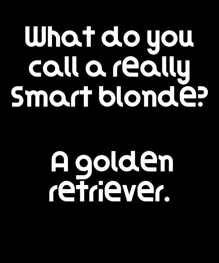 Funny Blonde Joke What do you call a really smart blonde A golden retriever  Digital Art by DogBoo - Pixels