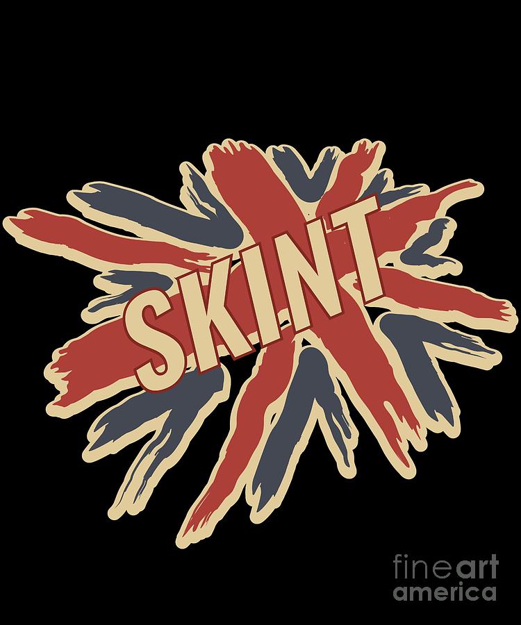 Funny British Slang Gift with Union Jack Flag Skint Digital Art by Martin Hicks