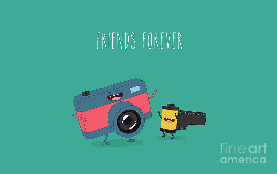 Studio Digital Art - Funny Camera And Camera Roll. Vector by Serbinka Studio Digital Art - Funny Camera And Camera Roll. Vector by Serbinka