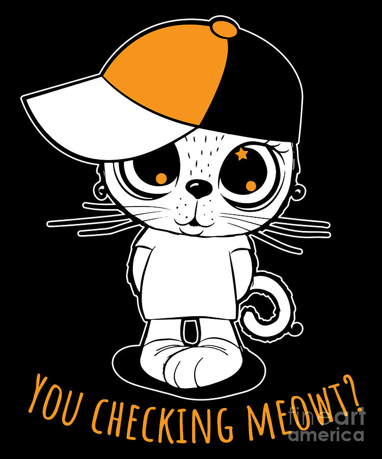 Funny Check Meowt Cat Design Gift for Cat Lovers of All Breeds Digital Art by Martin Hicks