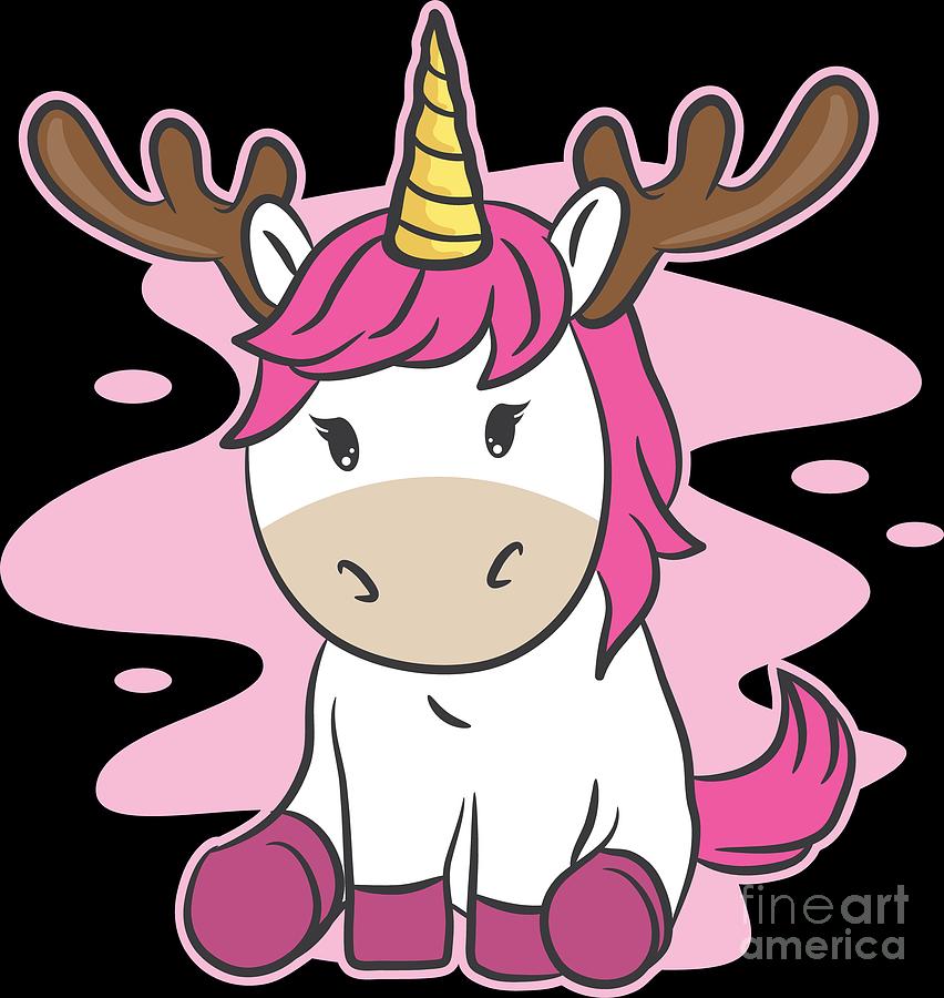 Download Funny Cute Christmas Xmas Pink Unicorn Holiday Gift ...