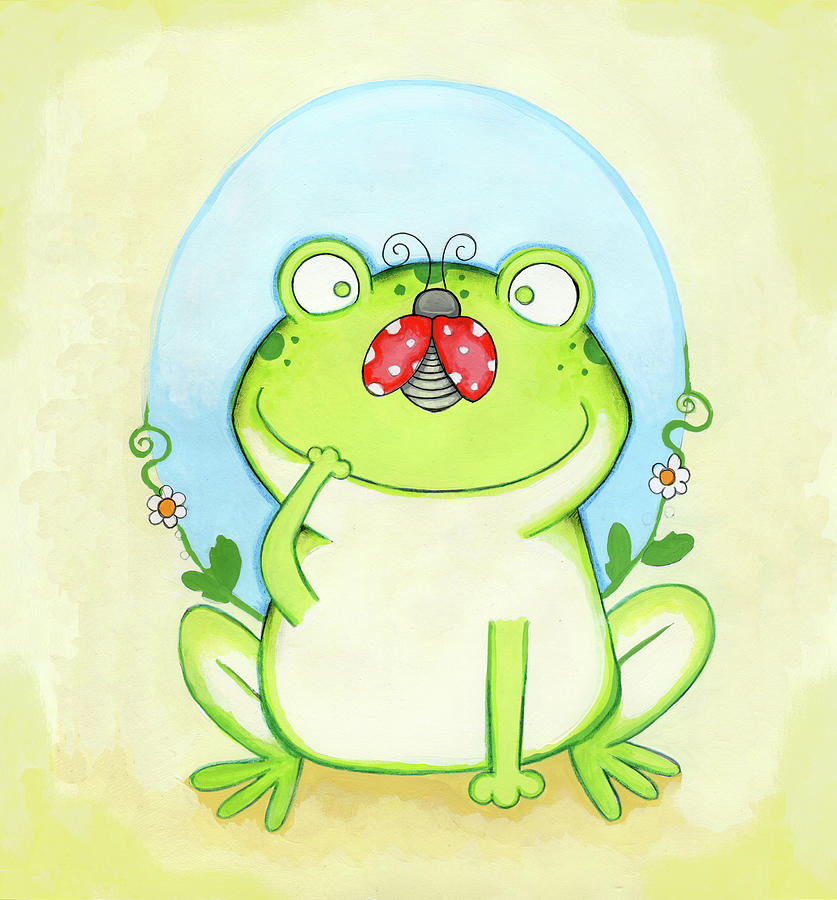 Frog Mixed Media - Funny Face by Valarie Wade