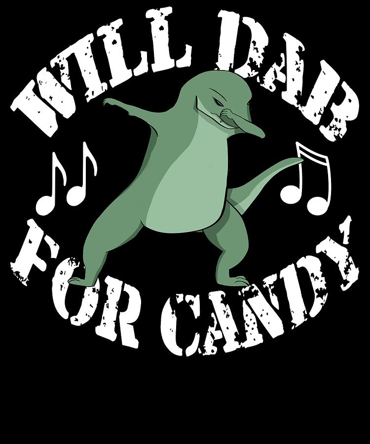 Halloween Digital Art - Funny Halloween Dinosaur Will Dab For Candy Trick or Treat Candy Lover Gift by Shendon Whyte