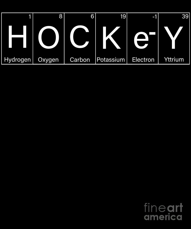 Funny Hockey Periodic Elements Nerd Gift Idea