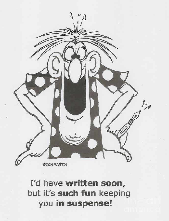 Funny People Suspense Thinker Drawing by Don Martin Fine Art America