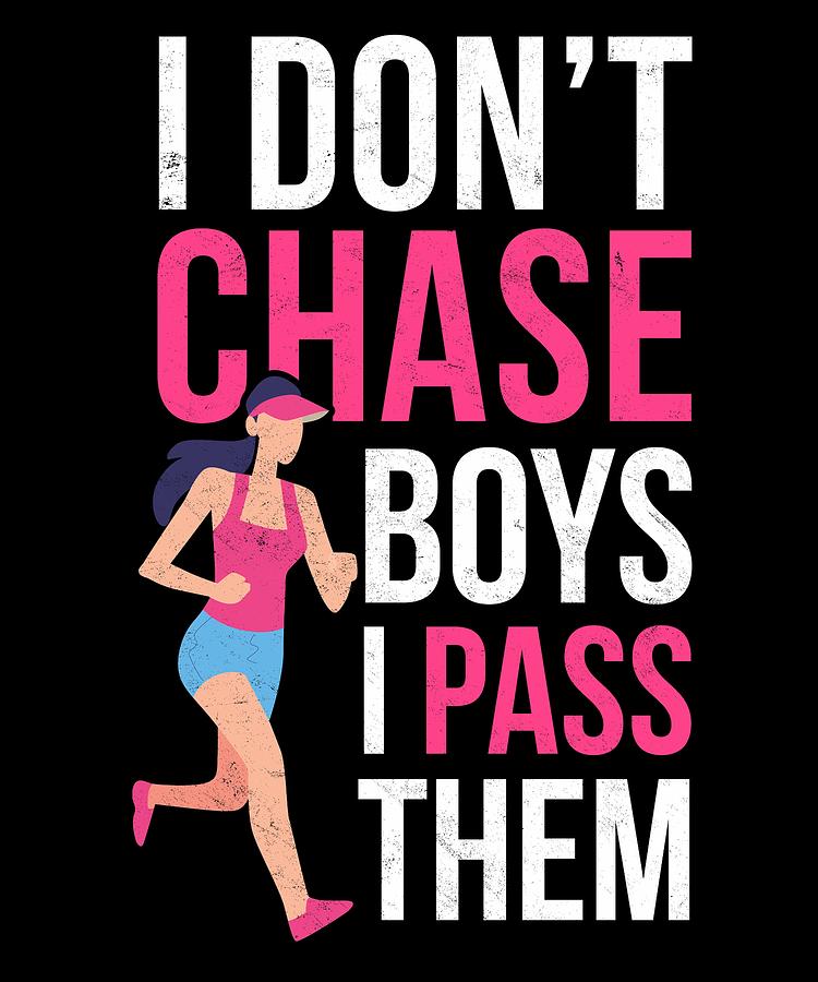 gennembore spild væk sår Funny Runner Girl Quote Apparel for Women Marathon Race Outfit Digital Art  by Arnaldo Guevarra - Pixels