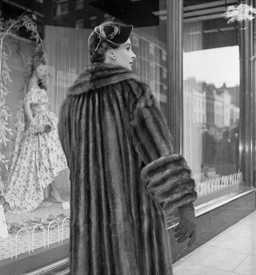 Black And White Photograph - Fur Coat by Chaloner Woods