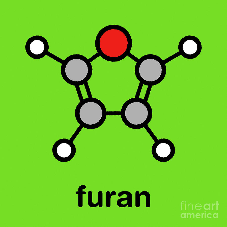 Furan Heterocyclic Aromatic Molecule Photograph by Molekuul/science ...