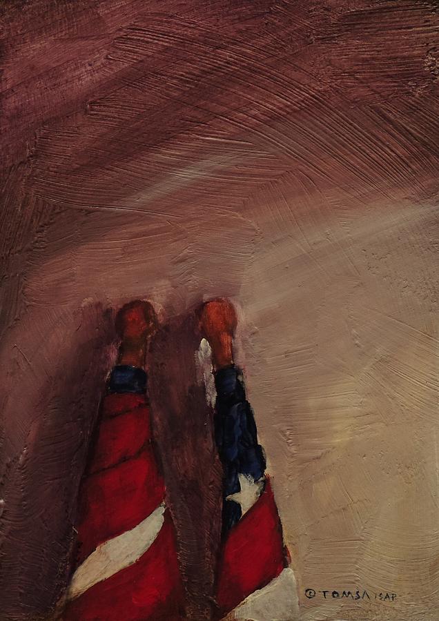 Furled Flags Painting by Bill Tomsa