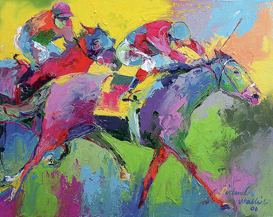 Horse Racing Painting - Furlong by Richard Wallich