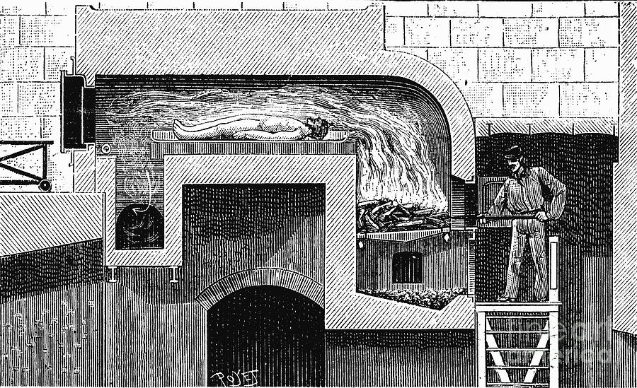 Furnace Of The Type To Be Installed Drawing by Print Collector