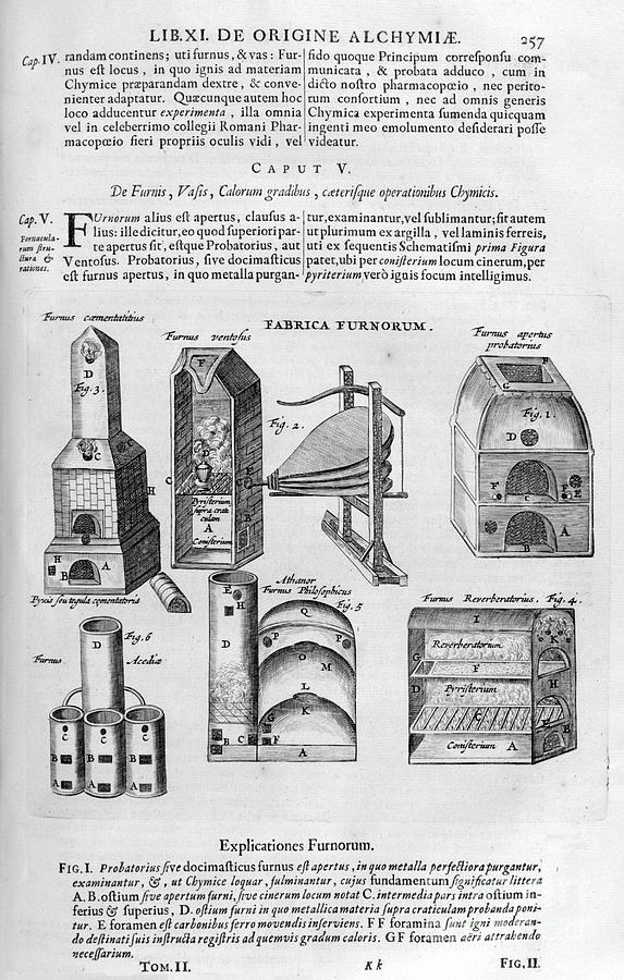 Furnaces, 1678. Artist Athanasius Drawing by Print Collector