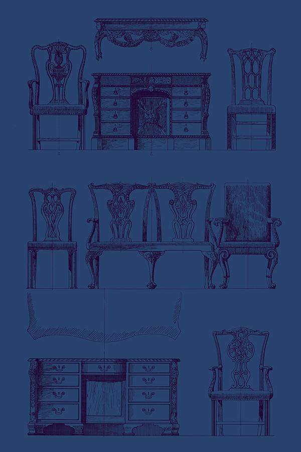 Furniture Painting - Furniture Blueprint I by Vision Studio