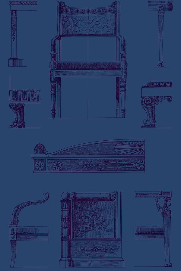 Furniture Painting - Furniture Blueprint Iv by Vision Studio