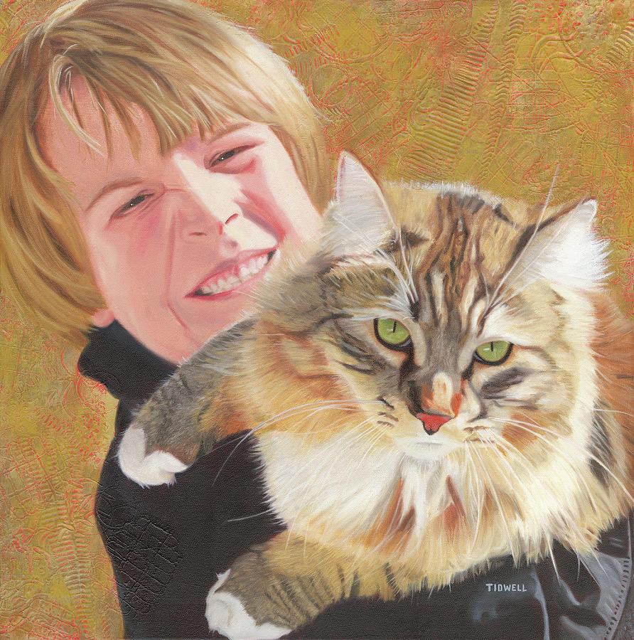 Furry Kind of Love Painting by Deborah Tidwell Artist