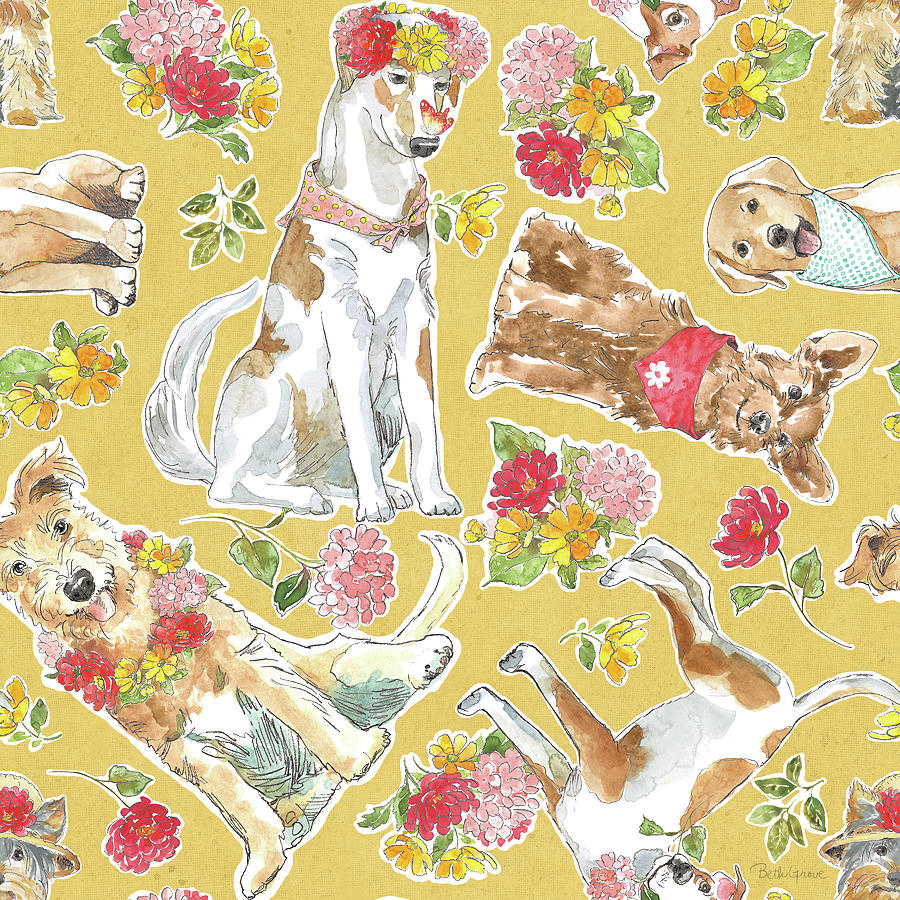 Furry Pals Pattern Id Painting By Beth Grove Fine Art America