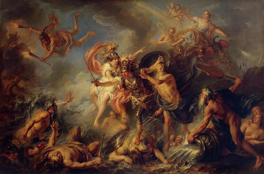 Fury Of Roland Painting by Charles-antoine Coypel Fury Of Roland Painting by Charles-antoine Coypel