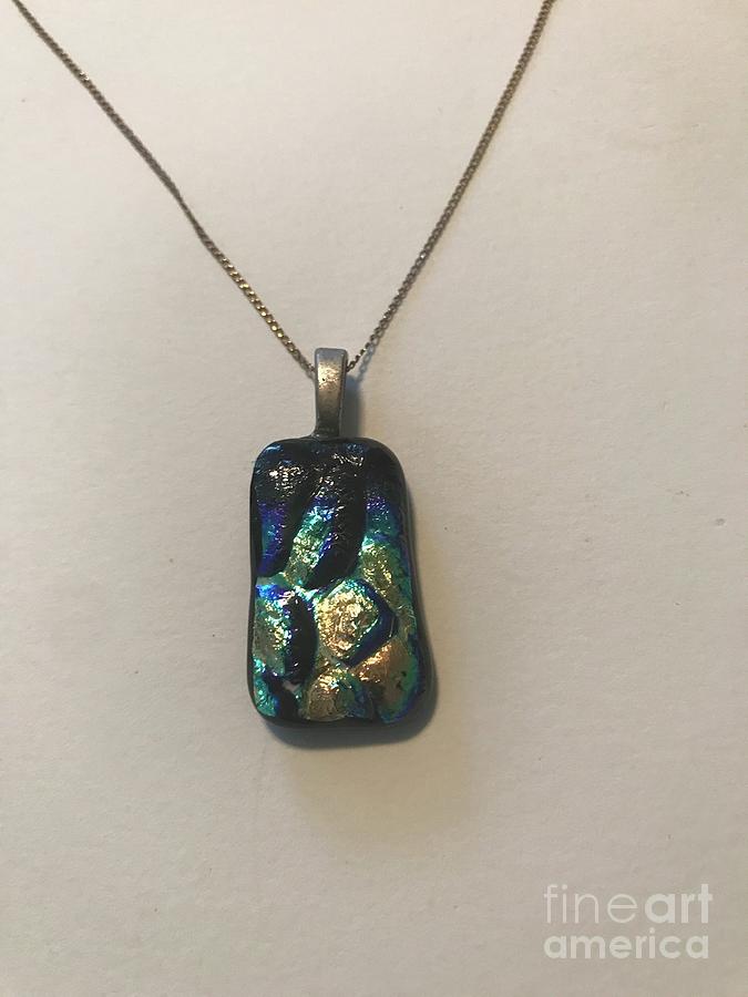 Fused glass pendant Glass Art by Patricia Tierney