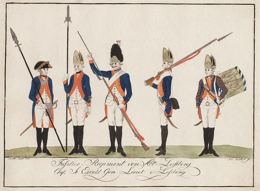 Fusilier Regiment von Alt-Lossberg - 1784 Painting by J.H. Carl