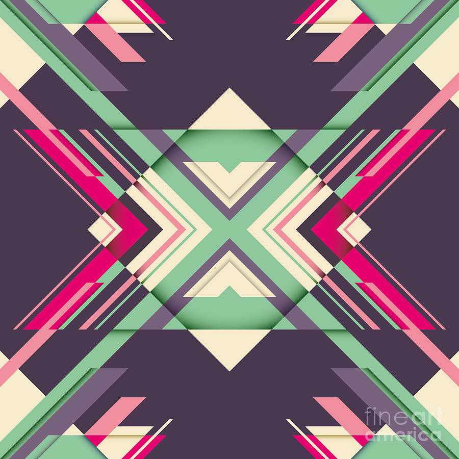 Cover Digital Art - Futuristic Abstraction With Geometric by Radoman Durkovic