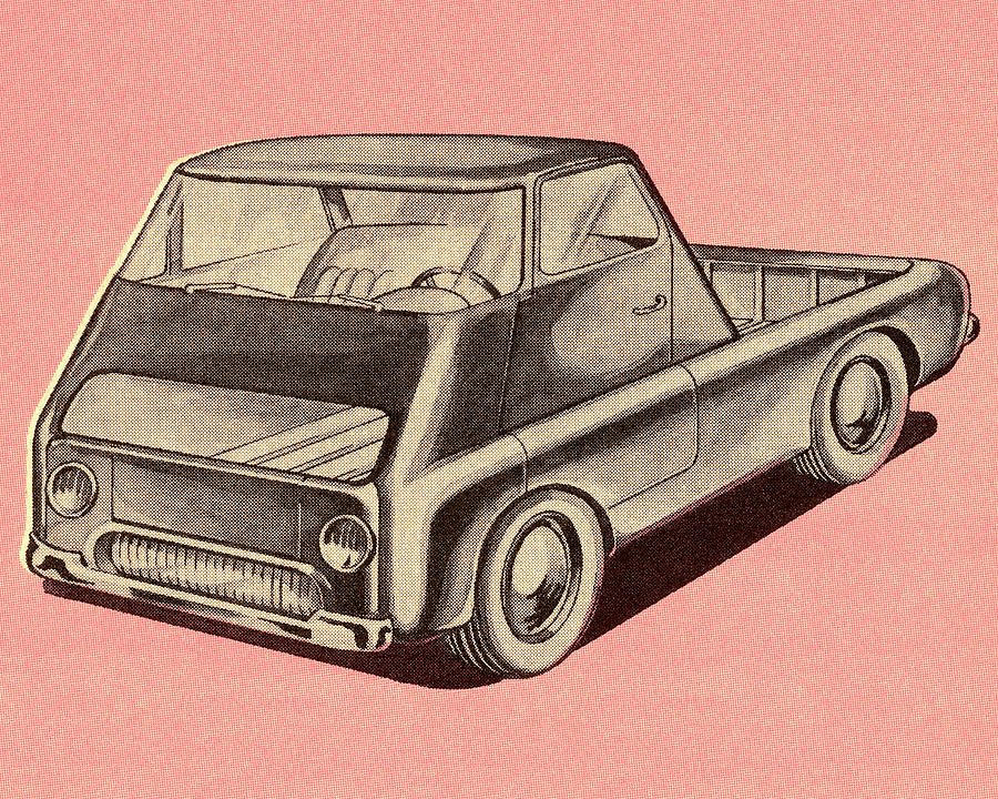 Transportation Drawing - Futuristic Pickup Truck by CSA Images