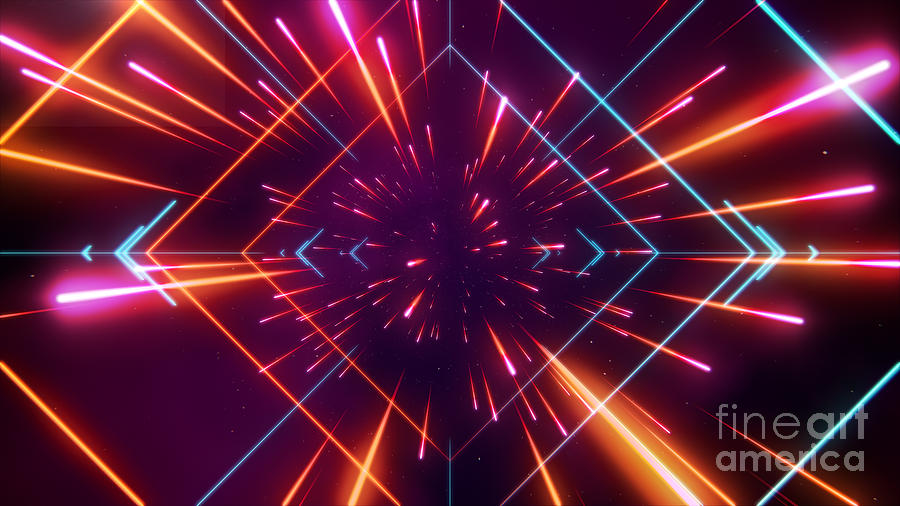 Data Digital Art - Futuristic Space Tunnel by Alx rmnwsky Data Digital Art - Futuristic Space Tunnel by Alx rmnwsky