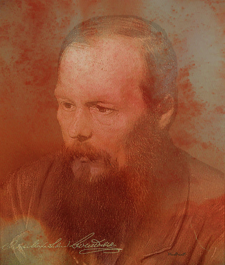 Fyodor Dostoyevsky Digital Art by Asok Mukhopadhyay