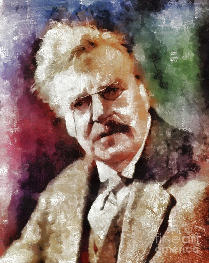 G K Chesterton Literary Legend Painting By Esoterica Art Agency Fine Art America