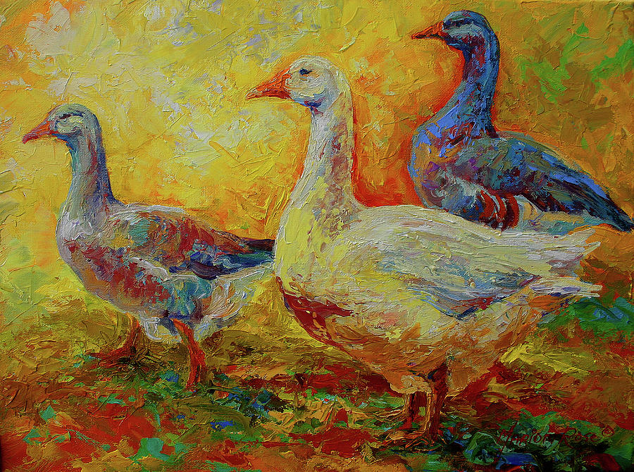 Animal Painting - Gaggle Of 1 by Marion Rose