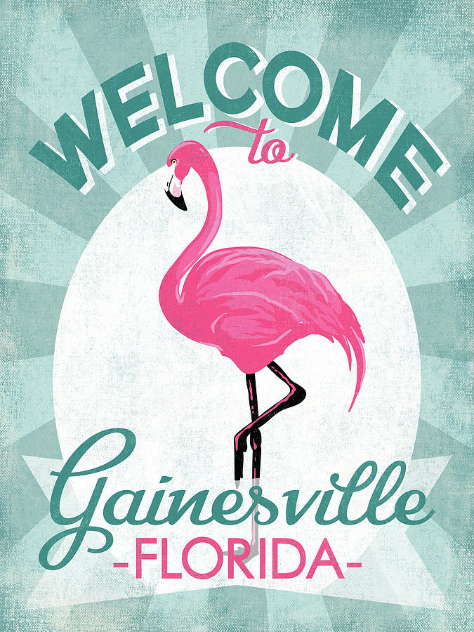 Gainesville Digital Art - Gainesville Florida Pink Flamingo by Flo Karp