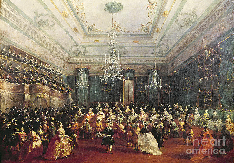 Gala Concert Given In January 1782 In Venice For The Tsarevich Paul Of Russia And His Wife, Maria Feodorovna Painting by Francesco Guardi