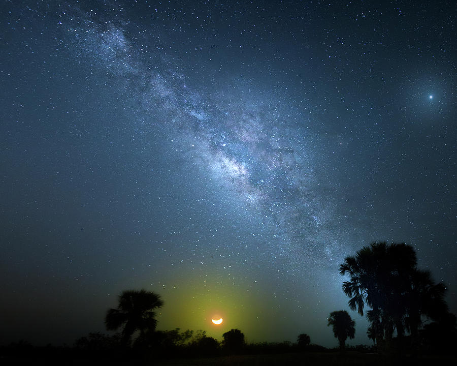 Galactic Moon Photograph by Mark Andrew Thomas
