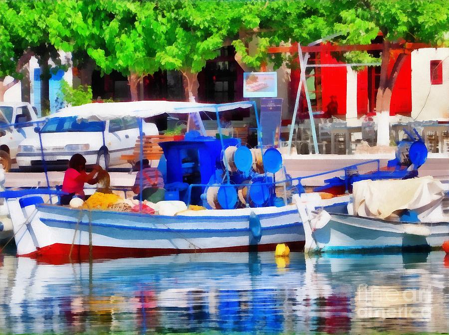 Galaxidi Fishing Boats 2 Digital Art By Bruce Whittingham - Fine Art 