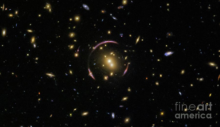 Galaxy Cluster And Einstein Ring Photograph by Esa/hubble/nasa/science Photo Library