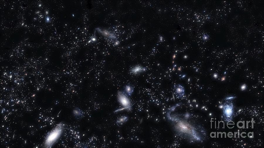 Galaxy Cluster Photograph by Hypersphere/science Photo Library