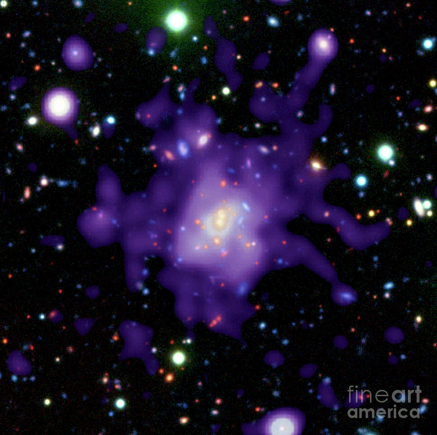 Galaxy Cluster Rdcs 1252.9-2927 Photograph by P. Rosati/nasa/esa/stsci/science Photo Library