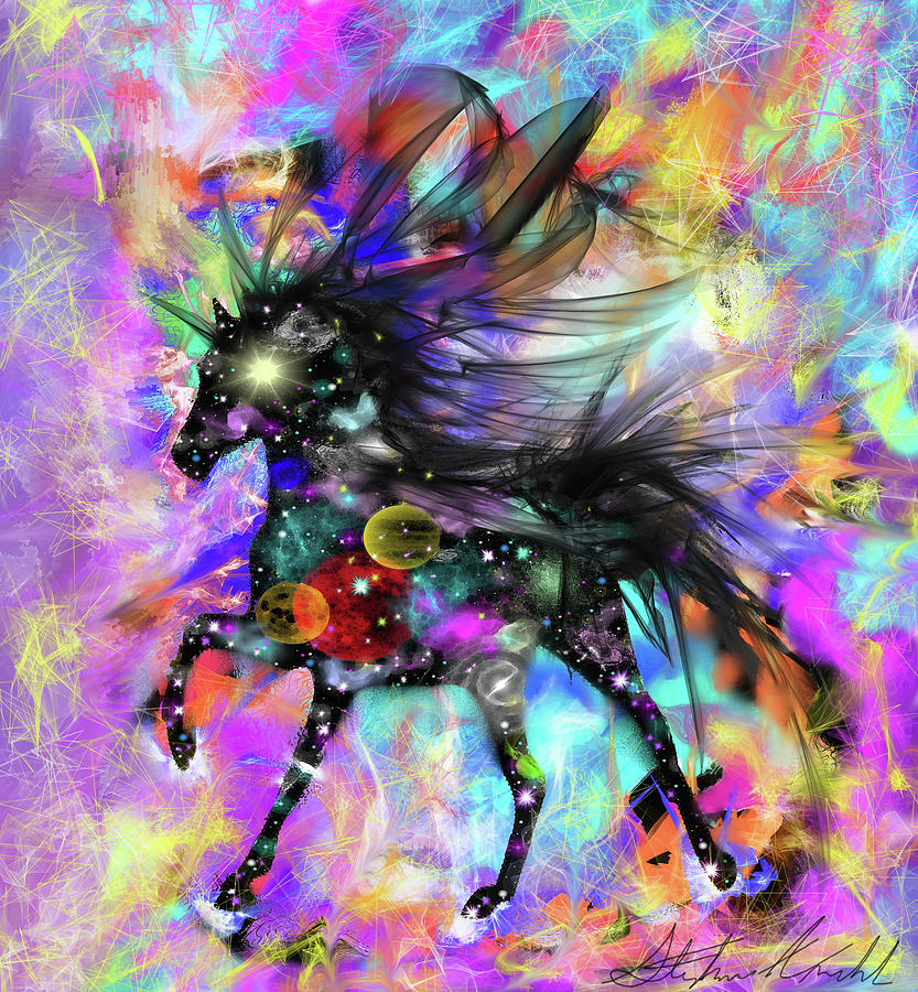 Magic Painting - Galaxy Horse by Stephanie Analah
