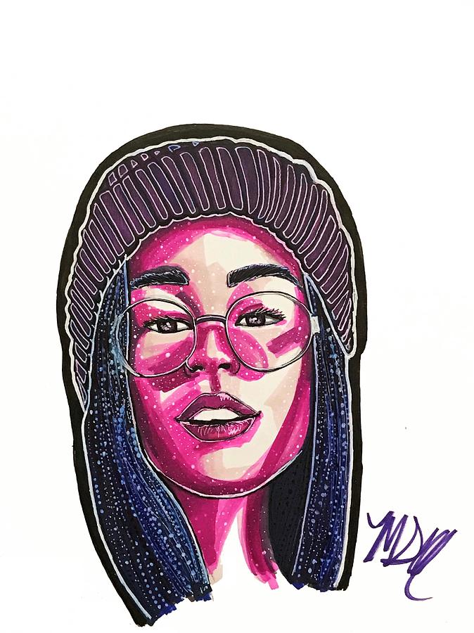 Black Girl Magic Drawing - Galaxy by Maia Micou